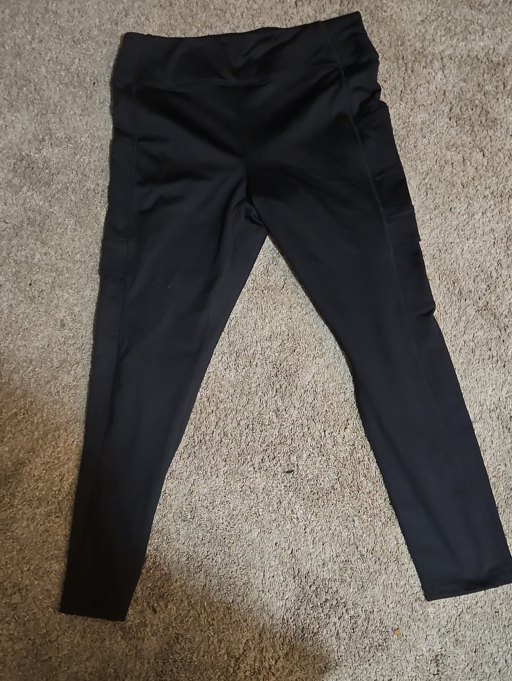 Pink Brand New With Tags Black Women Active Leggings. Side Pockets